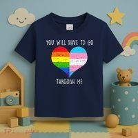 Retro You Will Have To Go Through Me Lgbtq Transg Toddler T-Shirt thumb 3