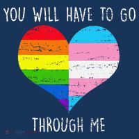 Retro You Will Have To Go Through Me Lgbtq Transg Visor thumb 3