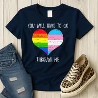 Retro You Will Have To Go Through Me Lgbtq Transg Women's T-Shirt thumb 3