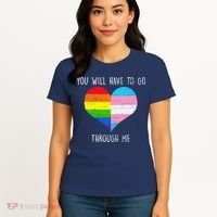 Retro You Will Have To Go Through Me Lgbtq Transg Women's T-Shirt thumb 4
