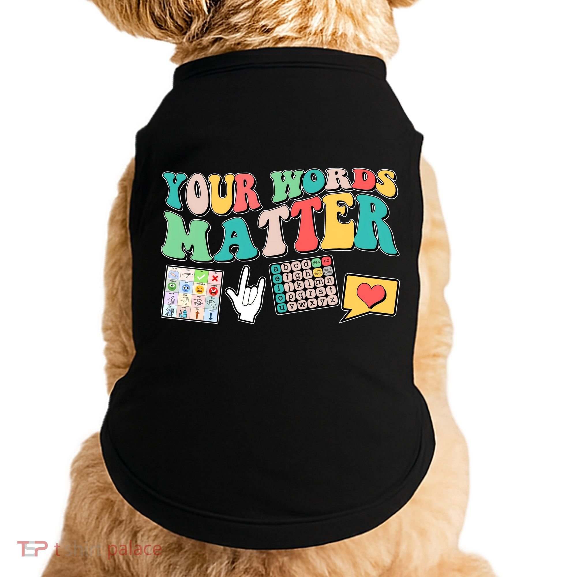 Retro Your Words Matters Speech Therapy Specialist Doggie Tank