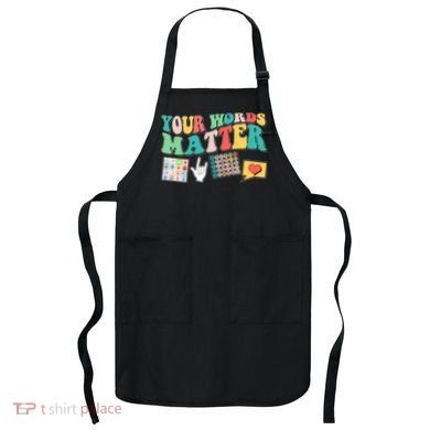 Retro Your Words Matters Speech Therapy Specialist Apron