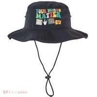 Retro Your Words Matters Speech Therapy Specialist Bucket Hat thumb 0