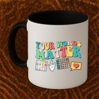 Retro Your Words Matters Speech Therapy Specialist Coffee Mug thumb 2