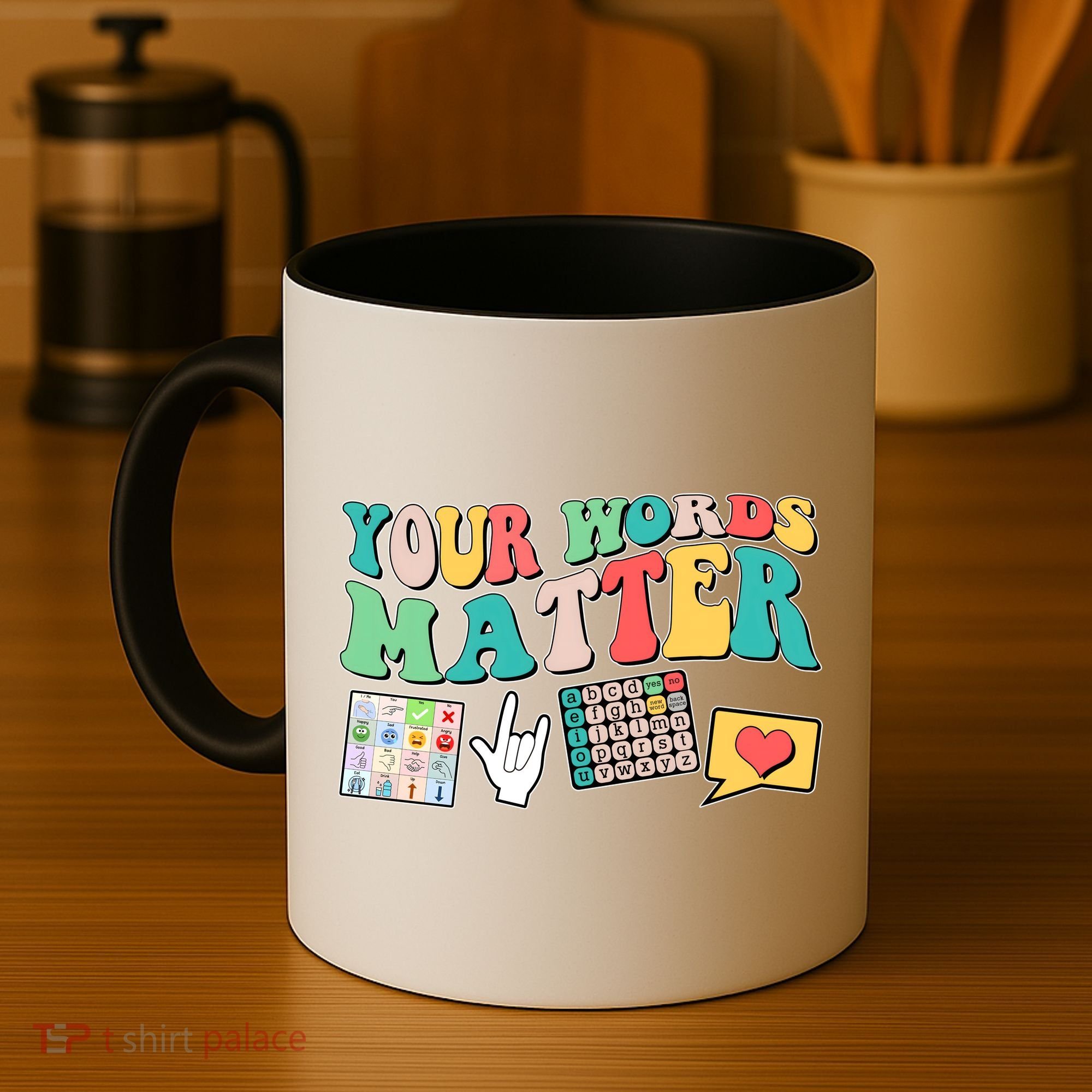 Retro Your Words Matters Speech Therapy Specialist Coffee Mug