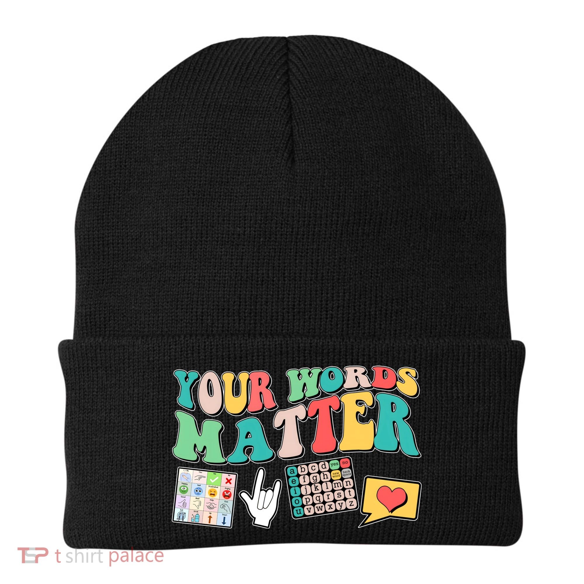 Retro Your Words Matters Speech Therapy Specialist Beanie