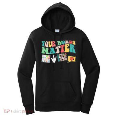 Retro Your Words Matters Speech Therapy Specialist Women's Hoodie