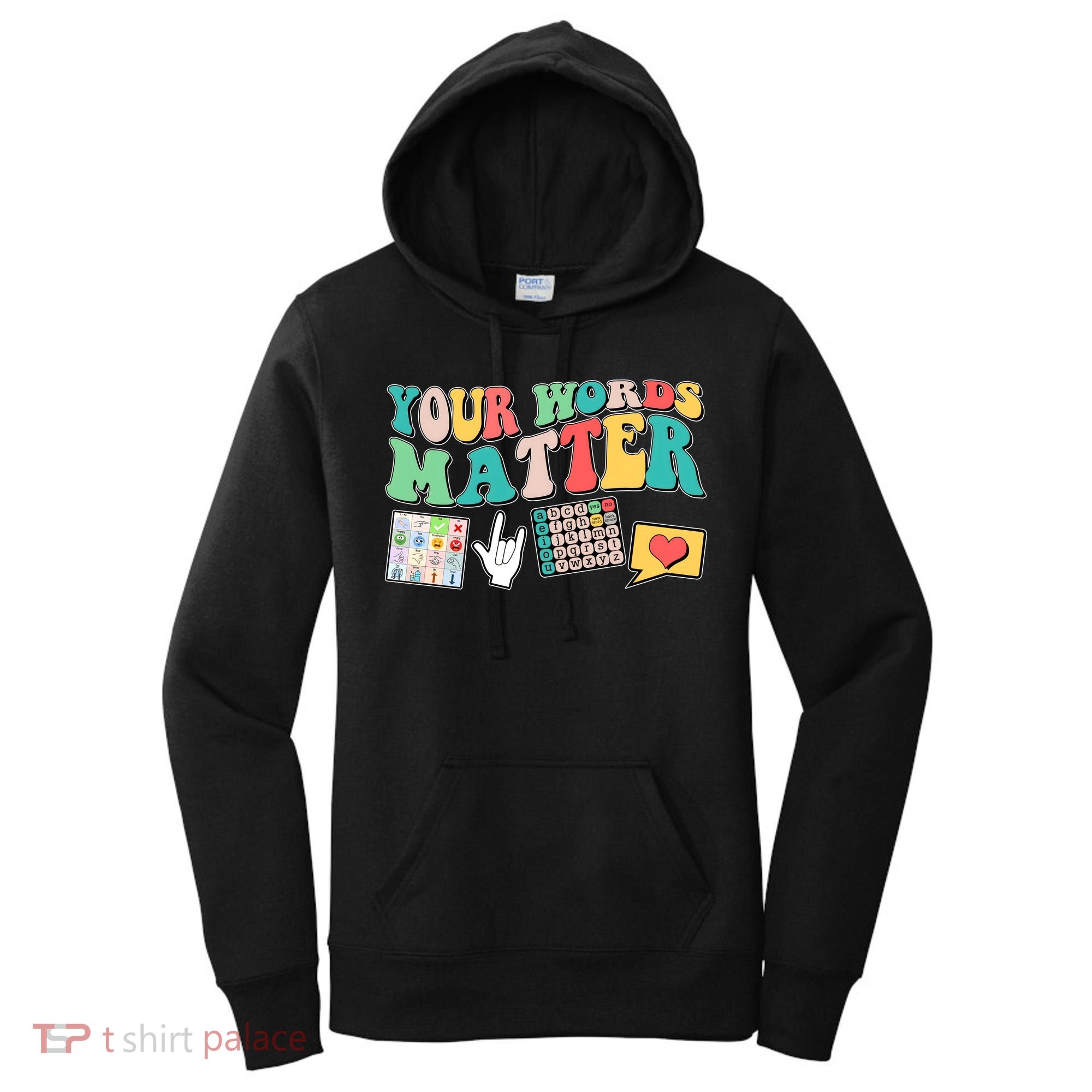 Retro Your Words Matters Speech Therapy Specialist Women's Hoodie