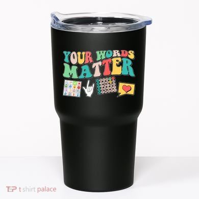 Retro Your Words Matters Speech Therapy Specialist Tumbler