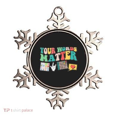 Retro Your Words Matters Speech Therapy Specialist Ornament