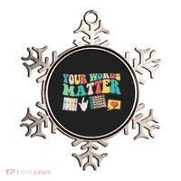 Retro Your Words Matters Speech Therapy Specialist Ornament thumb 0