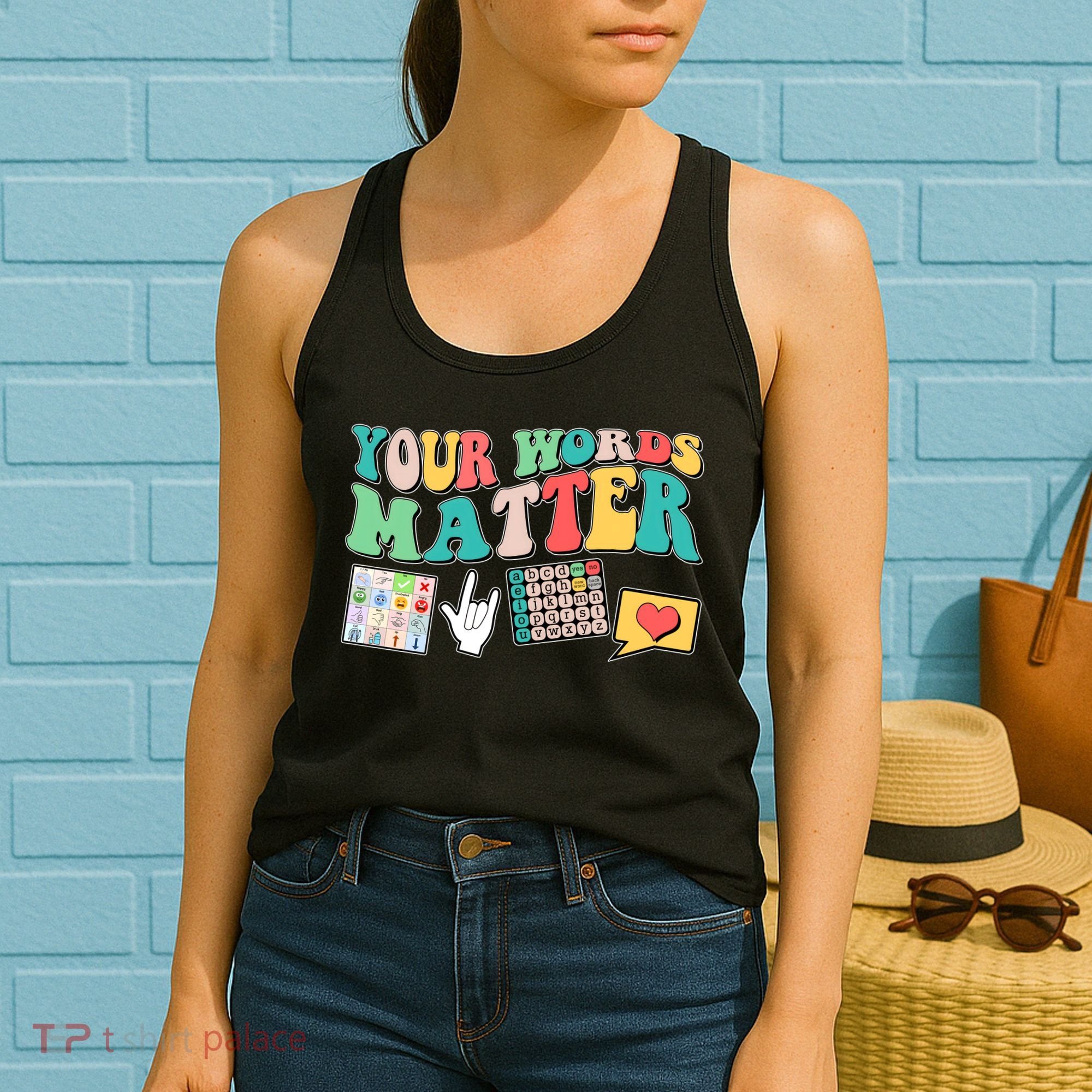 Retro Your Words Matters Speech Therapy Specialist Women's Tank Top