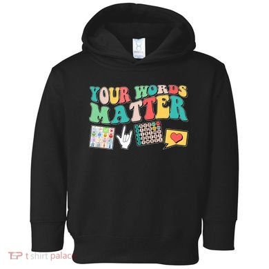 Retro Your Words Matters Speech Therapy Specialist Toddler Hoodie