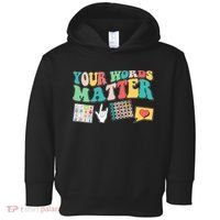 Retro Your Words Matters Speech Therapy Specialist Toddler Hoodie thumb 0