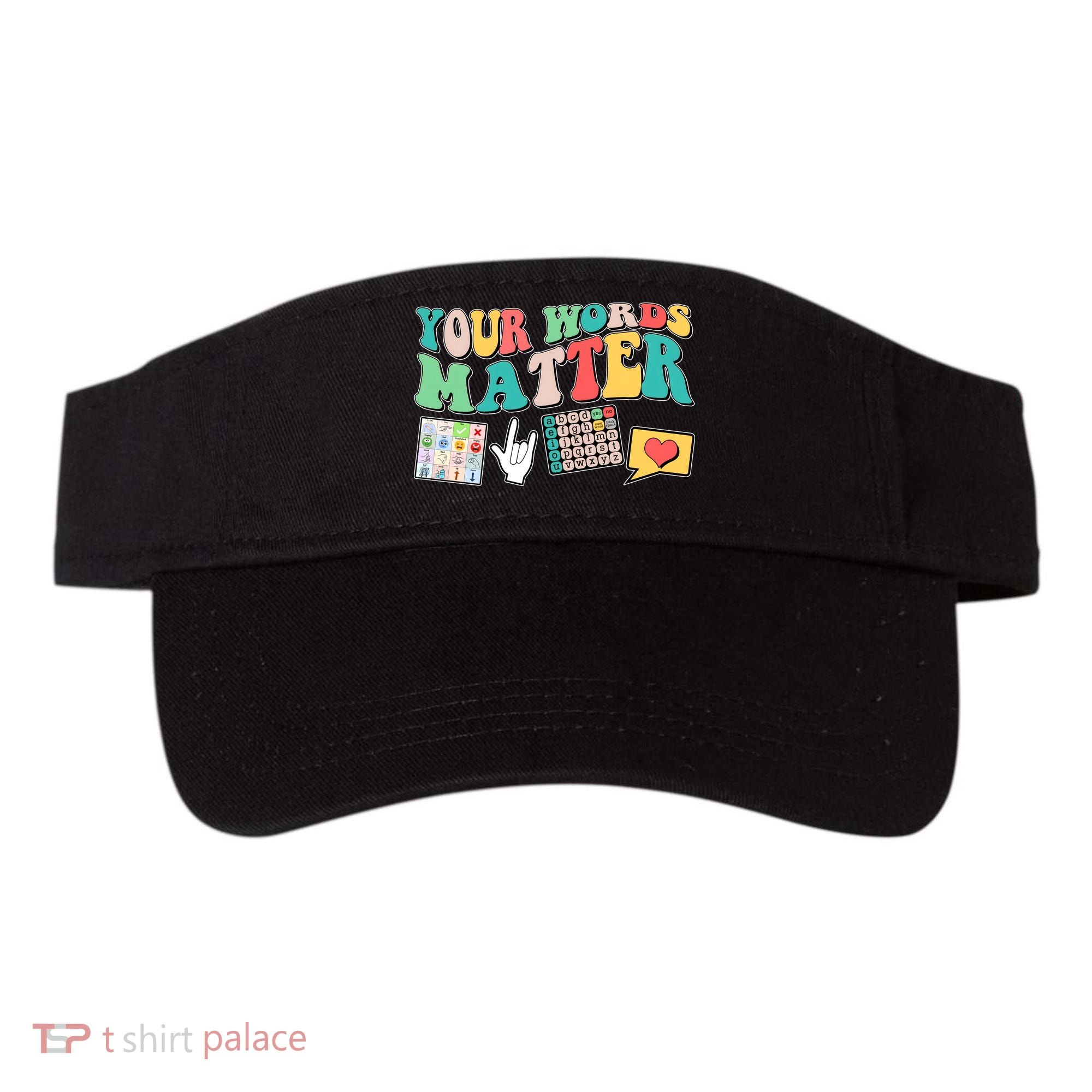 Retro Your Words Matters Speech Therapy Specialist Visor