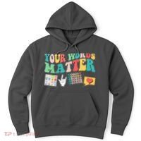Retro Your Words Matters Speech Therapy Specialist Hoodie thumb 0