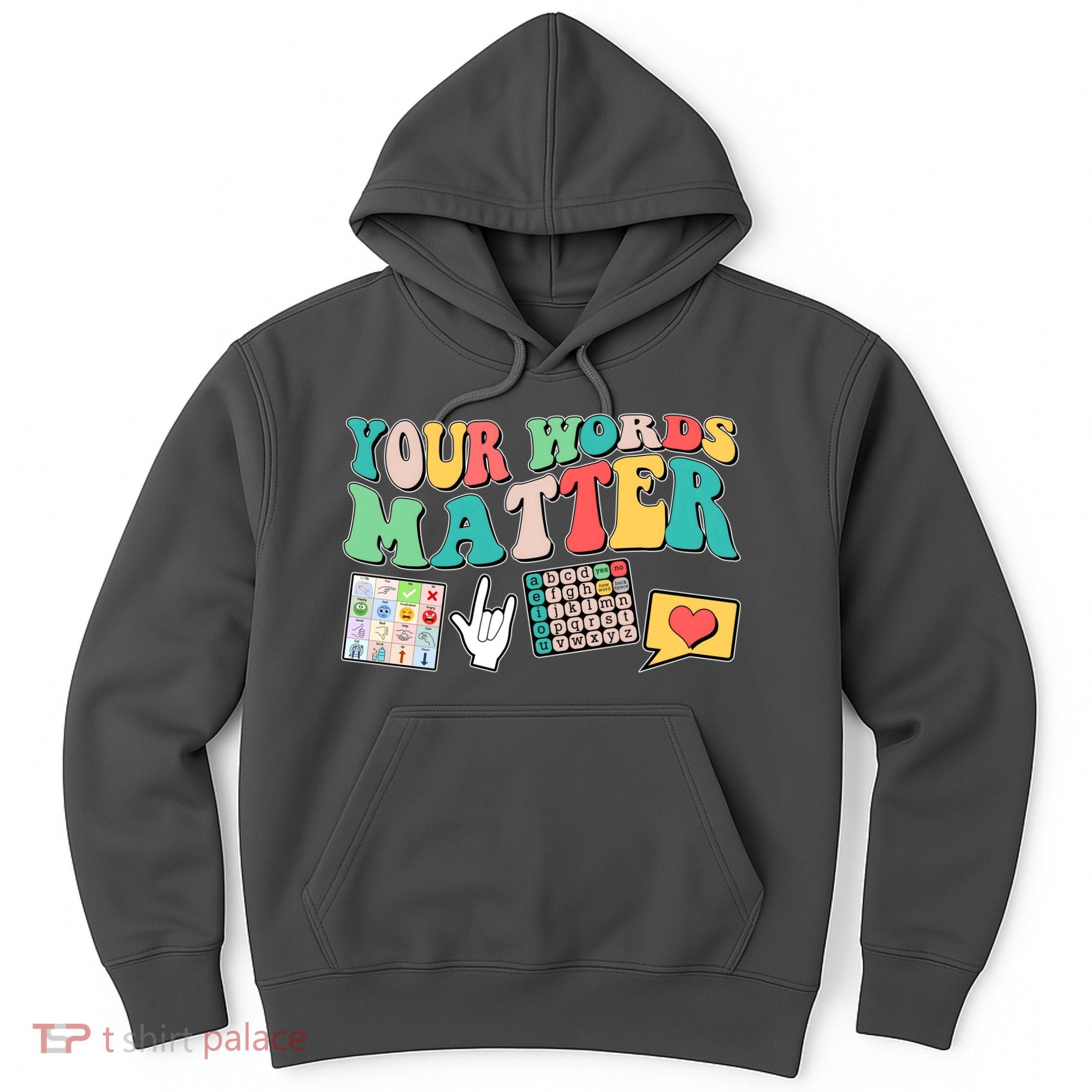 Retro Your Words Matters Speech Therapy Specialist Hoodie