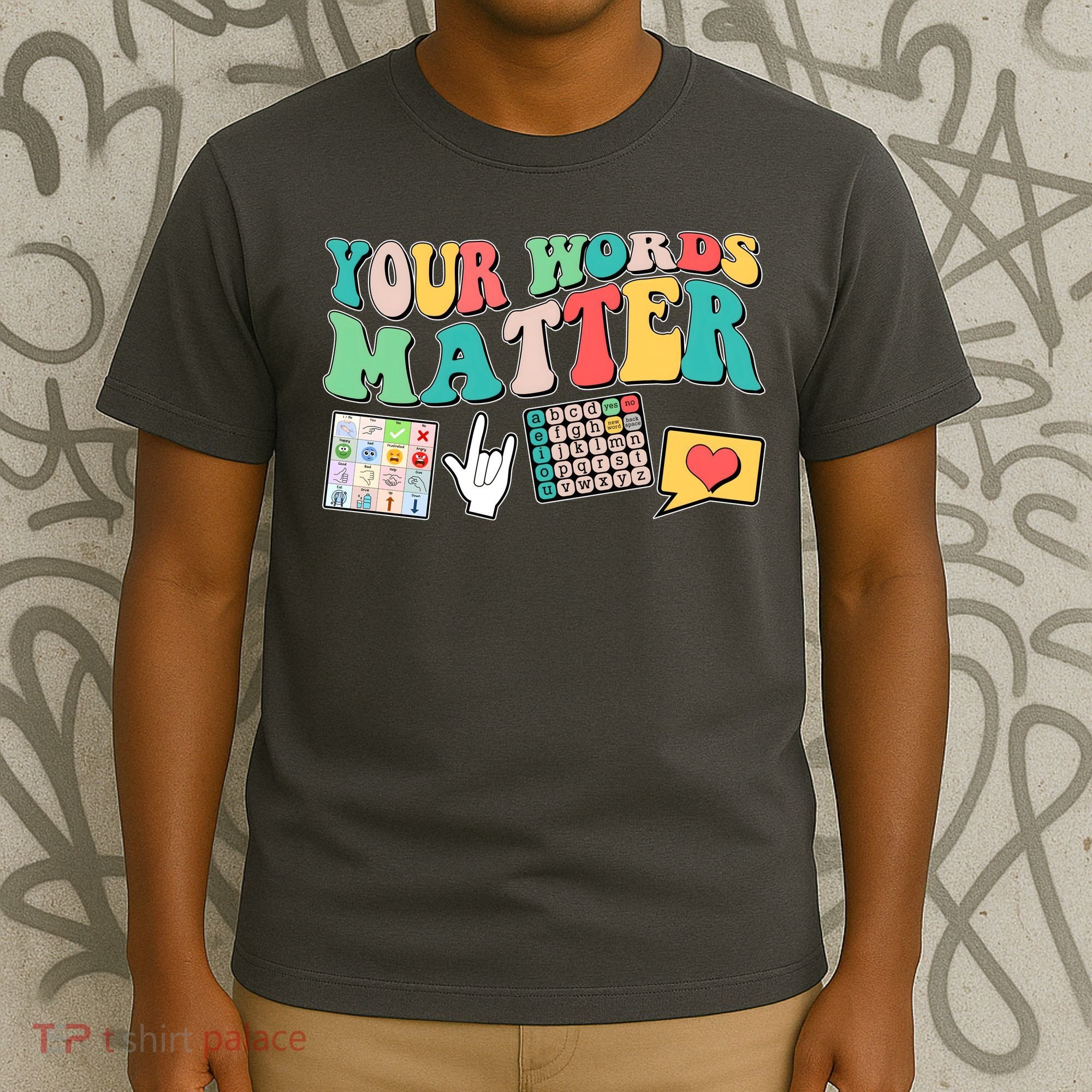 Retro Your Words Matters Speech Therapy Specialist T-Shirt
