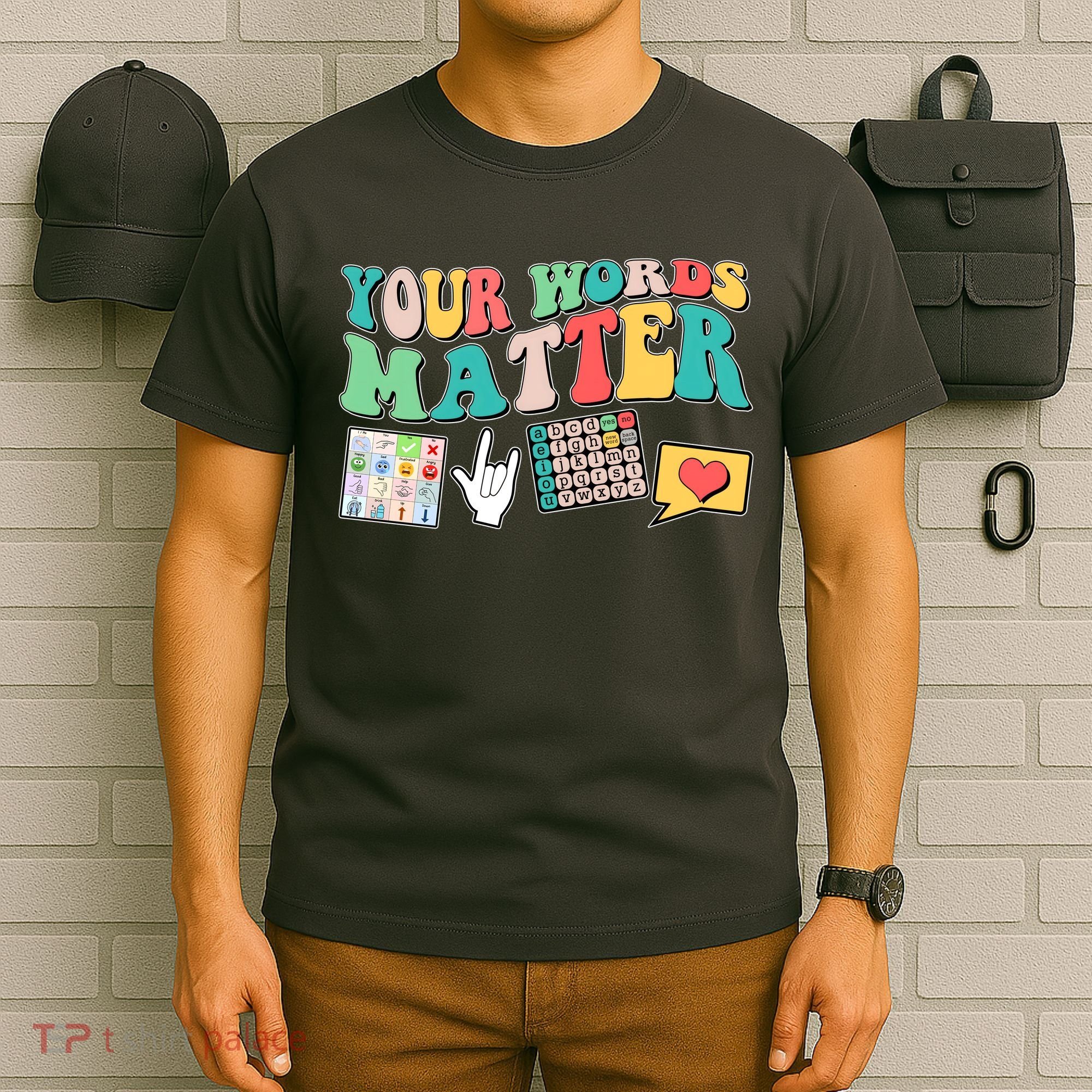 Retro Your Words Matters Speech Therapy Specialist T-Shirt