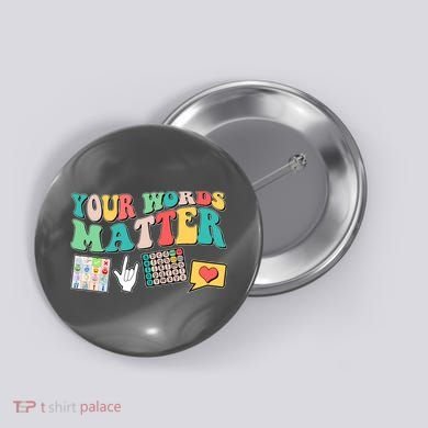 Retro Your Words Matters Speech Therapy Specialist Button