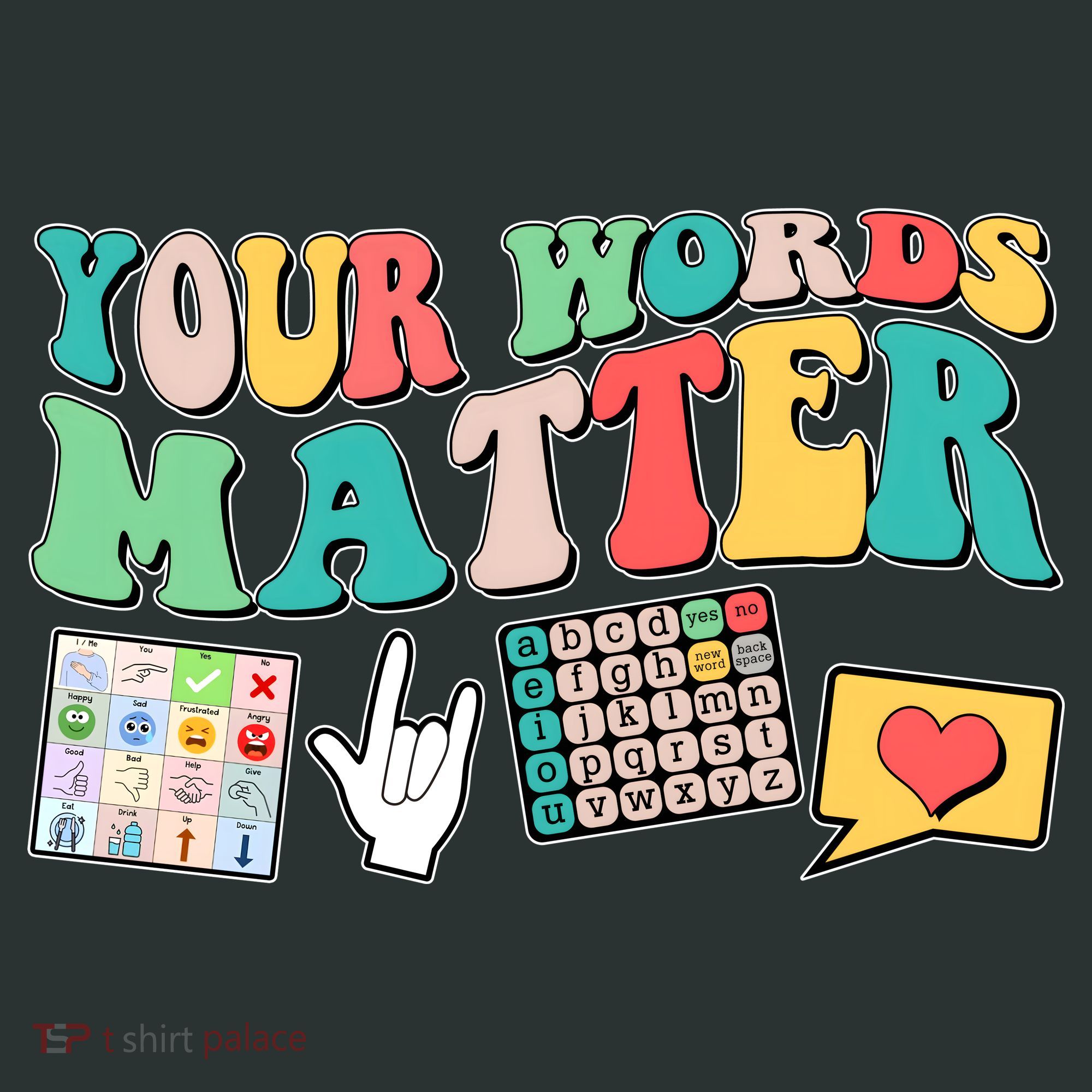 Retro Your Words Matters Speech Therapy Specialist Coaster