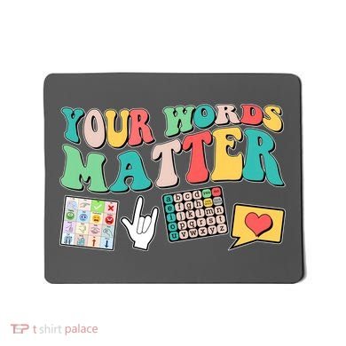 Retro Your Words Matters Speech Therapy Specialist Mousepad