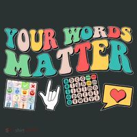 Retro Your Words Matters Speech Therapy Specialist Mousepad thumb 1
