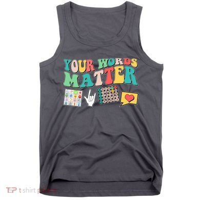 Retro Your Words Matters Speech Therapy Specialist Tank Top