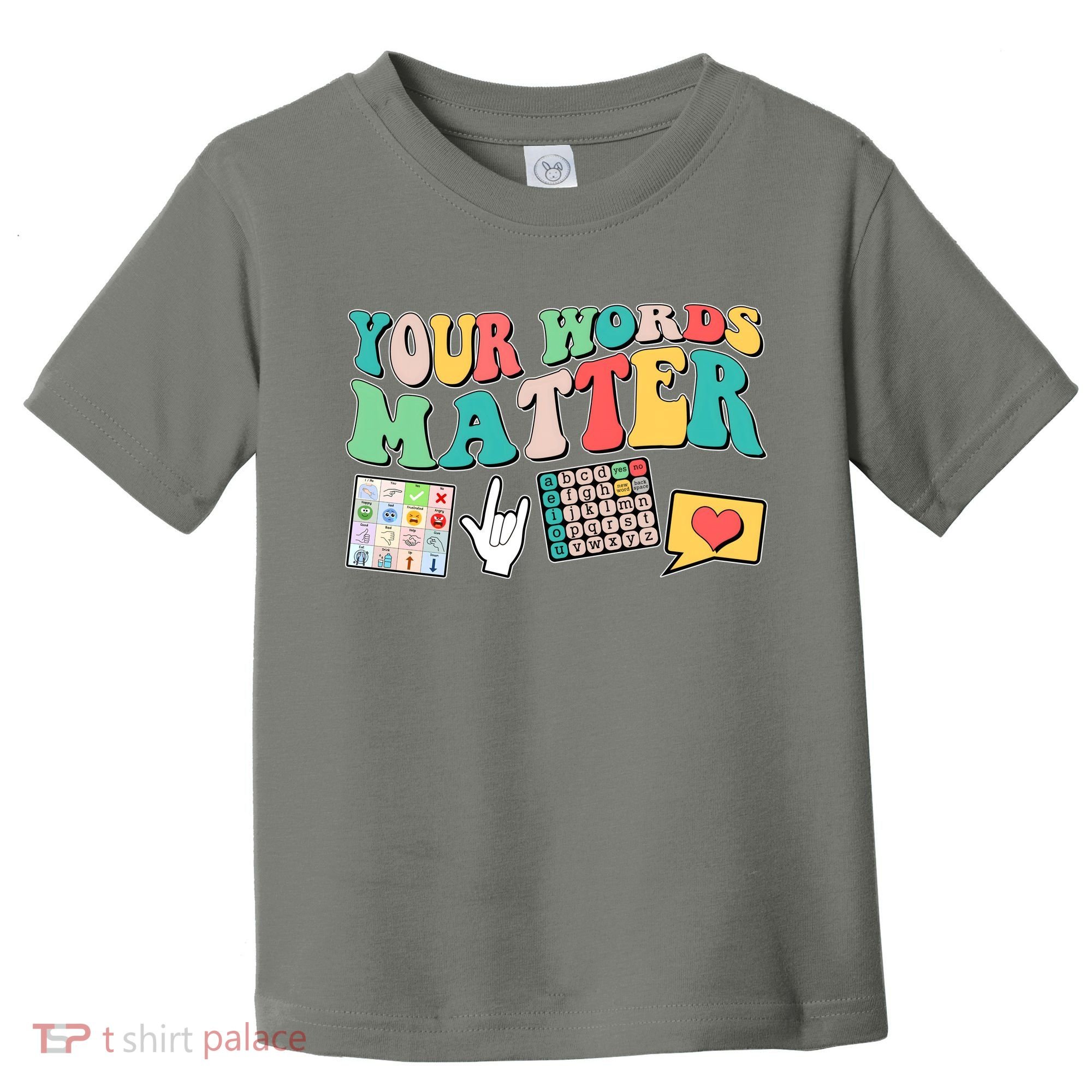 Retro Your Words Matters Speech Therapy Specialist Toddler T-Shirt