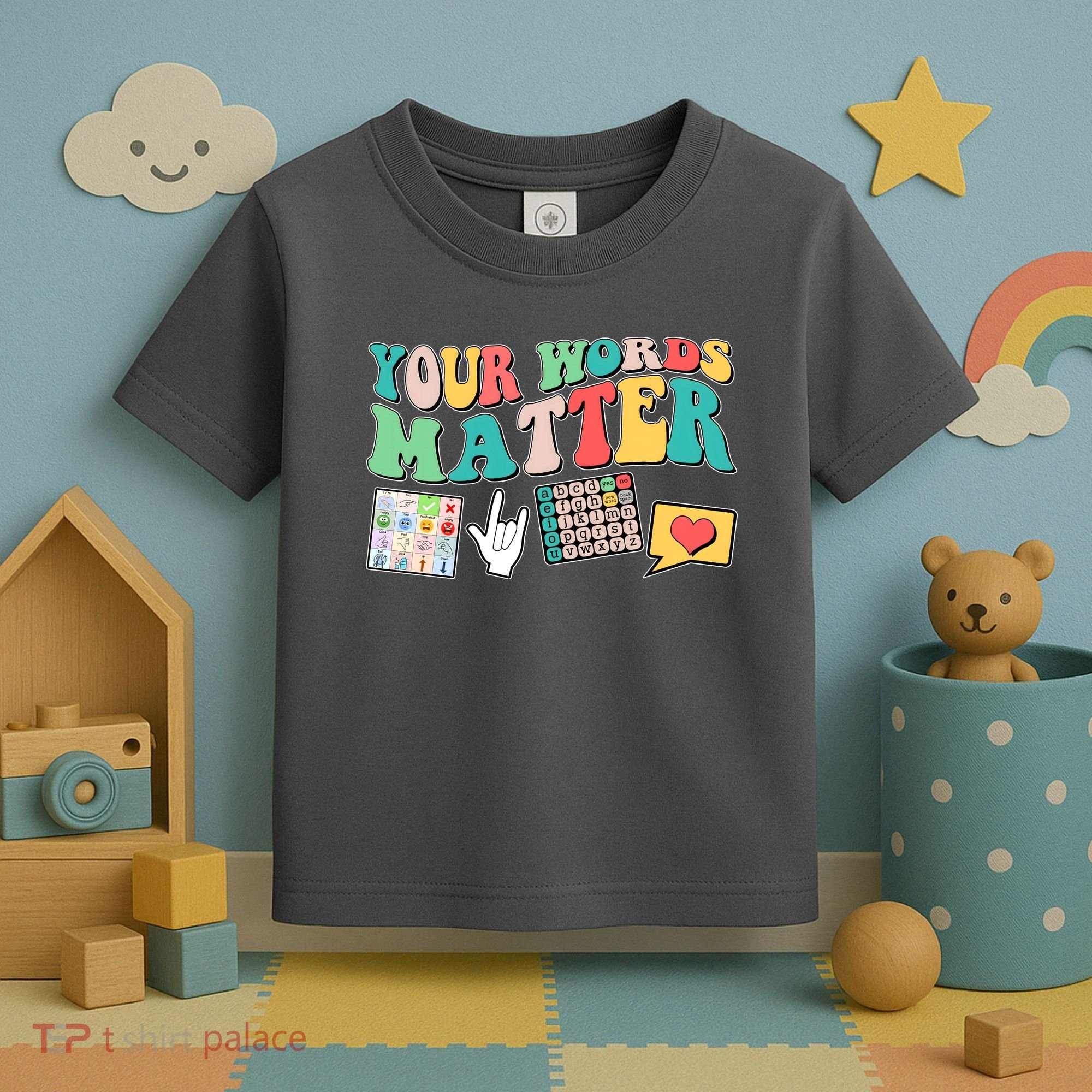 Retro Your Words Matters Speech Therapy Specialist Toddler T-Shirt