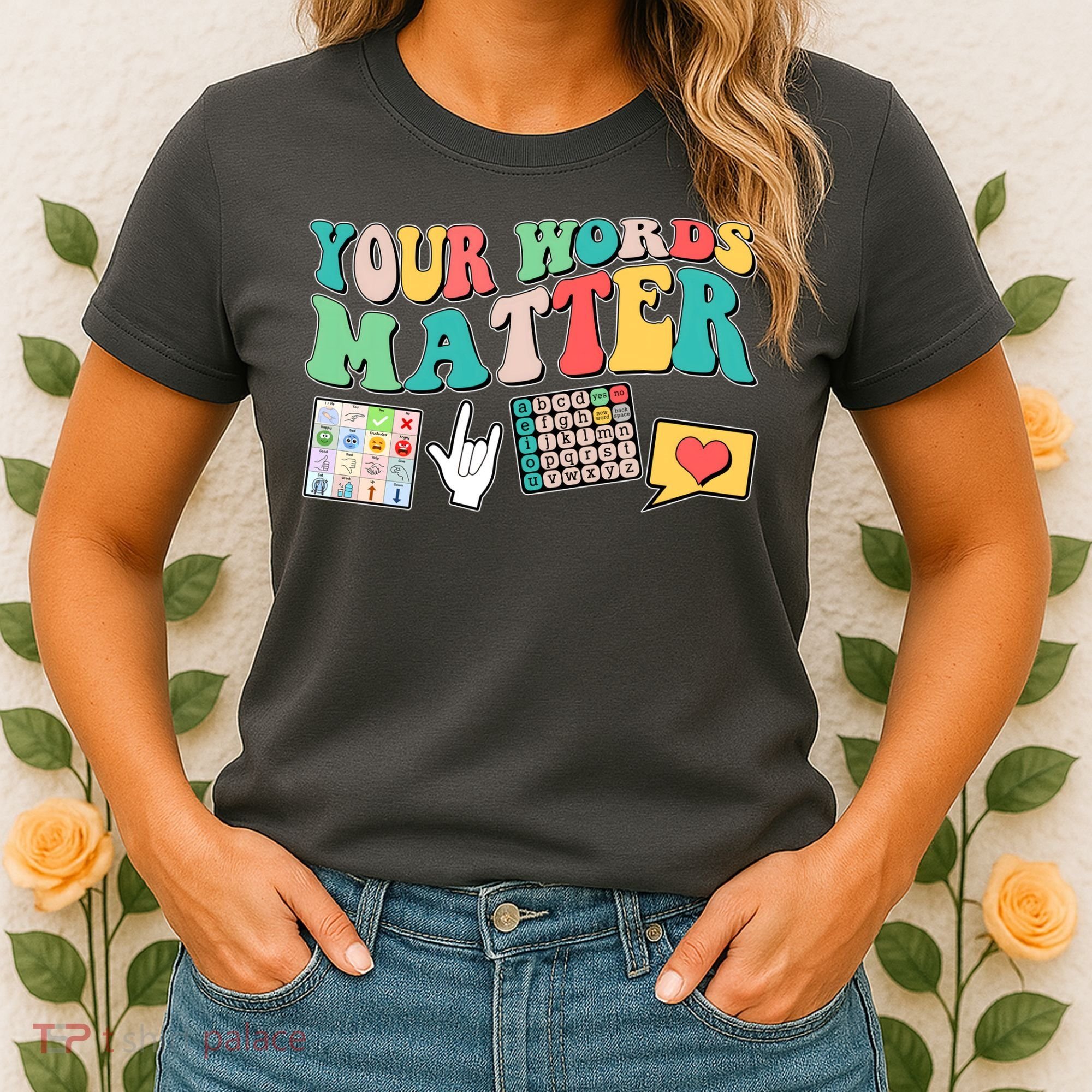 Retro Your Words Matters Speech Therapy Specialist Women's T-Shirt