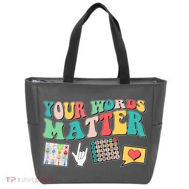 Retro Your Words Matters Speech Therapy Specialist Tote Bag