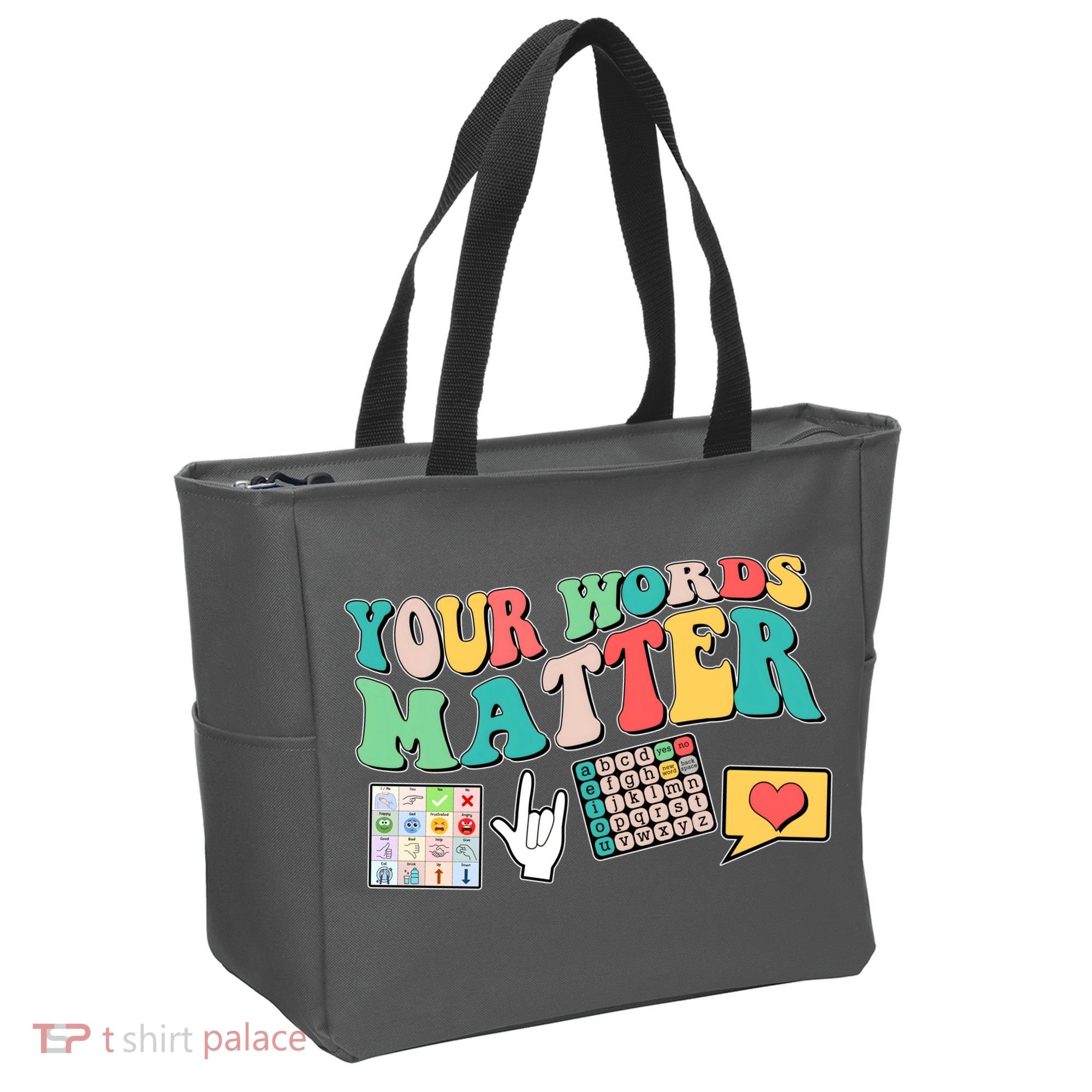 Retro Your Words Matters Speech Therapy Specialist Tote Bag