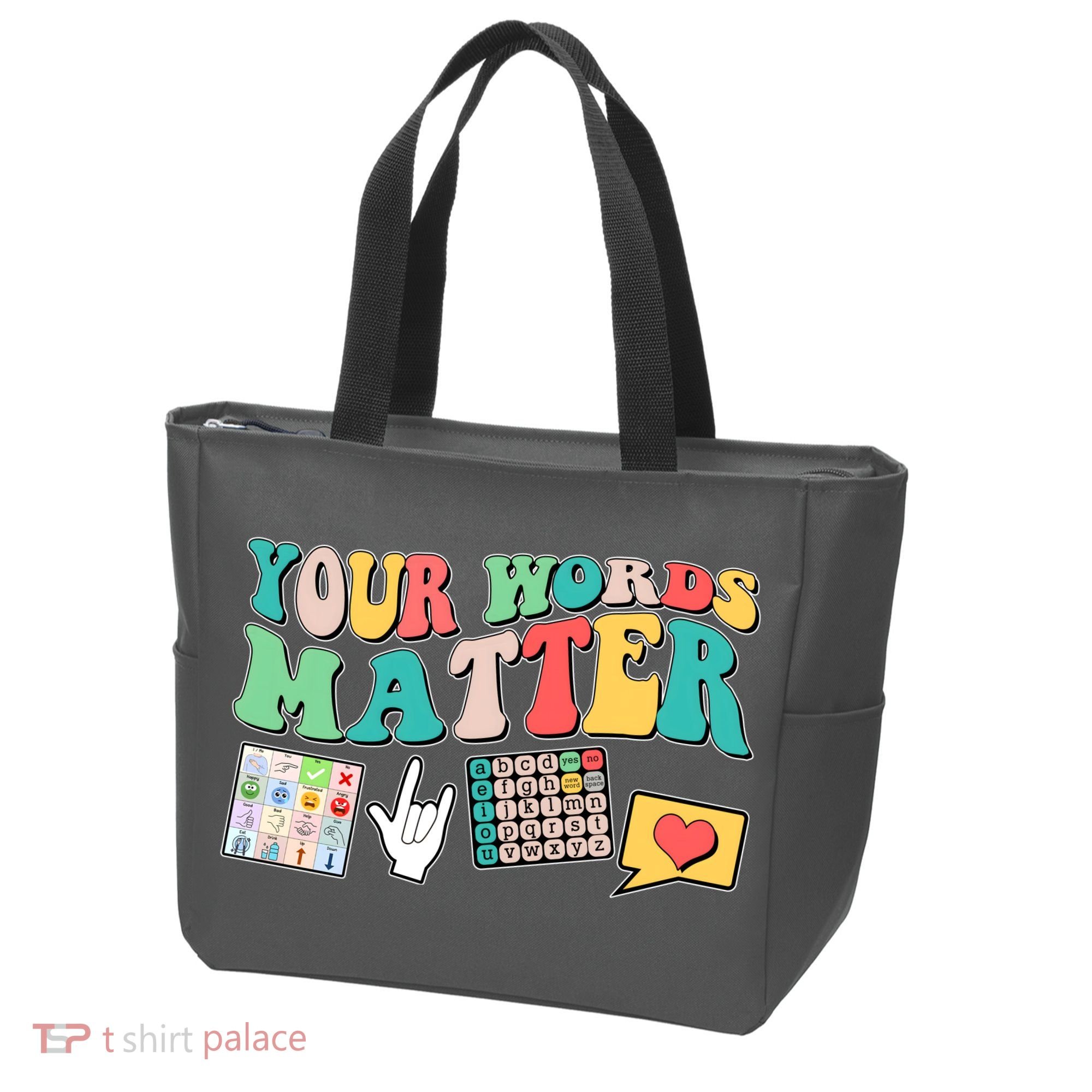 Retro Your Words Matters Speech Therapy Specialist Tote Bag