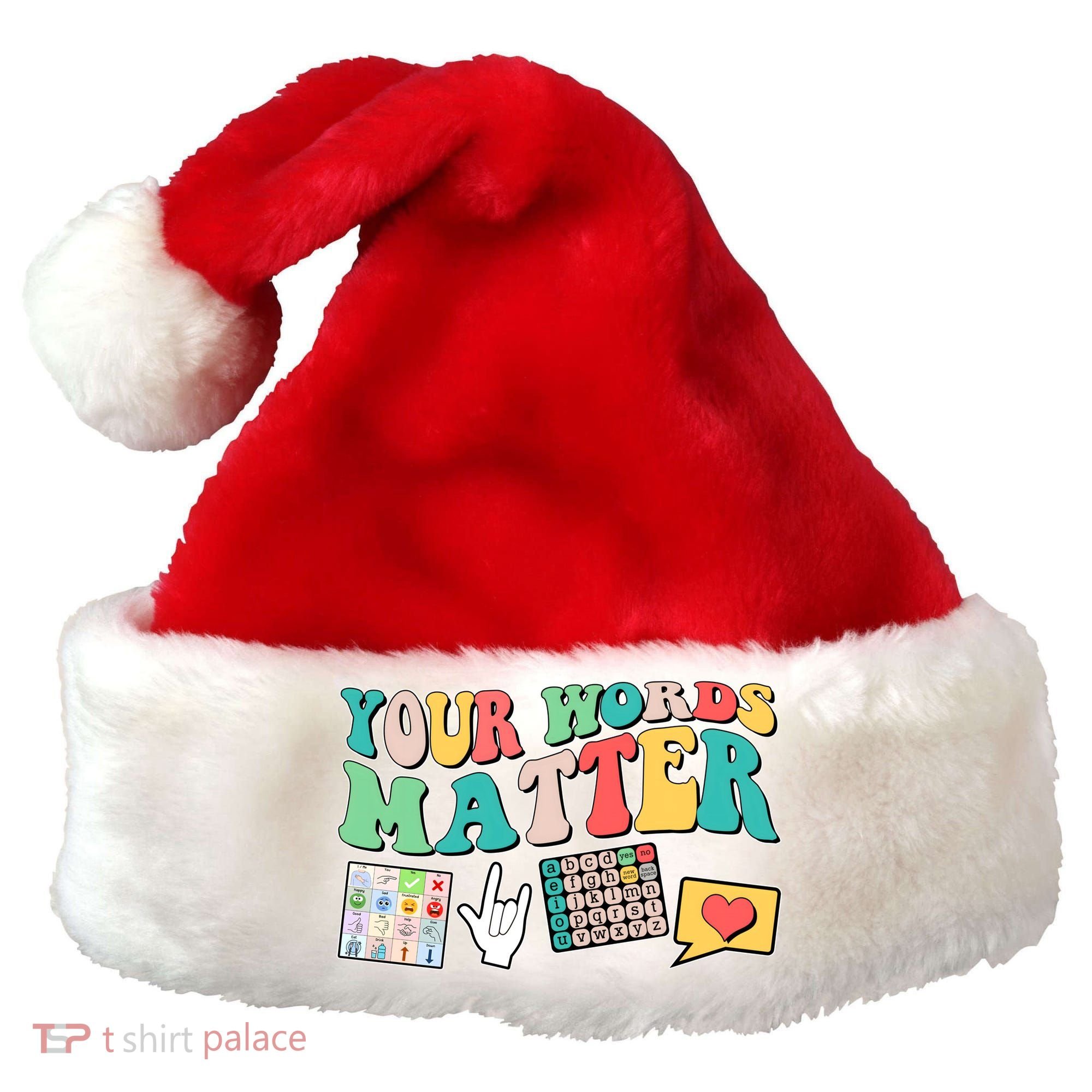 Retro Your Words Matters Speech Therapy Specialist Santa Hat
