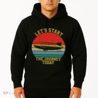 Retro Zeppelin 70s 80s Dirigible Airship Zepelin Zepplin Hoodie thumb 2