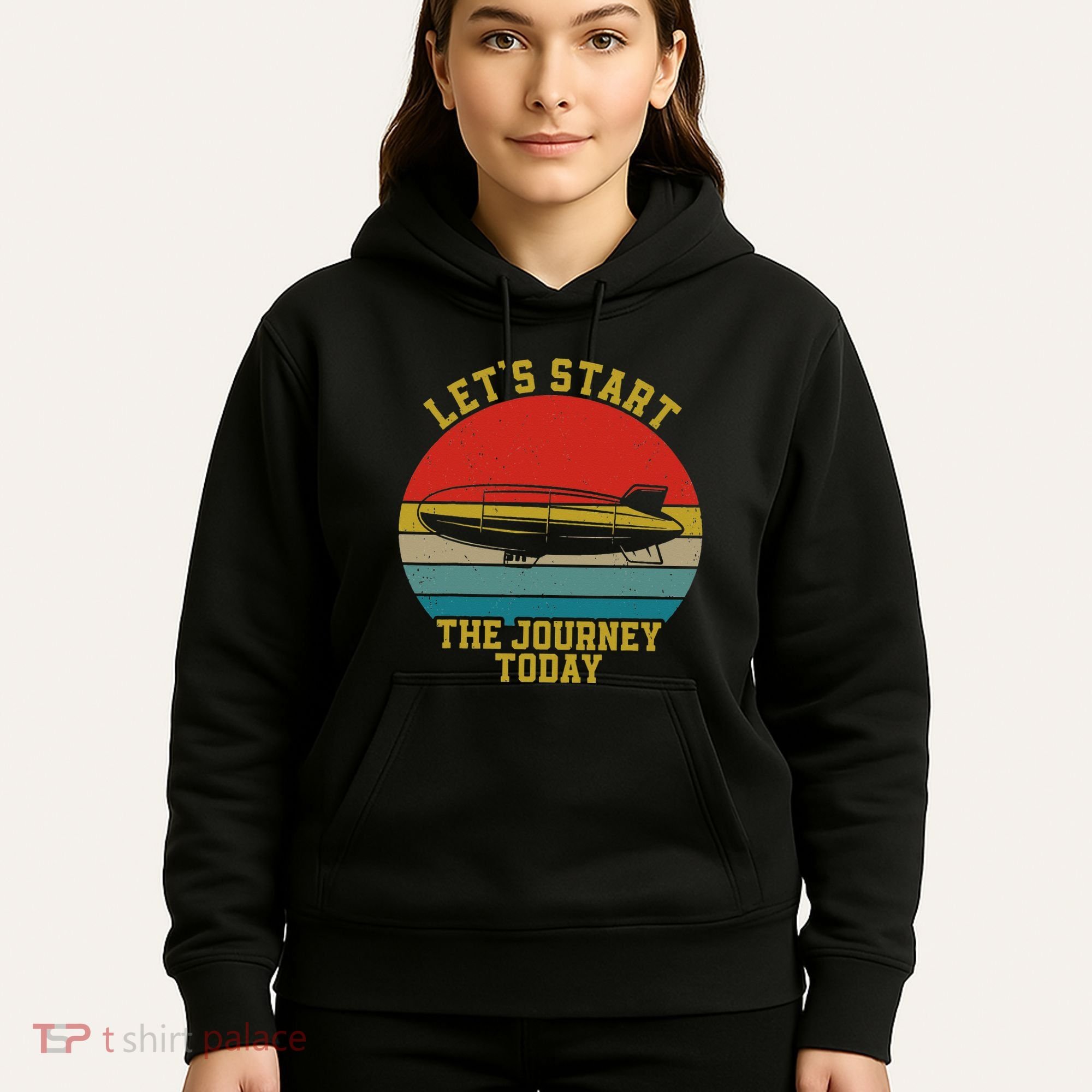 Retro Zeppelin 70s 80s Dirigible Airship Zepelin Zepplin Hoodie