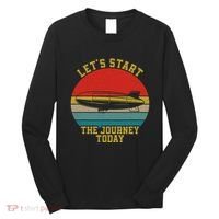 Retro Zeppelin 70s 80s Dirigible Airship Zepelin Zepplin Long Sleeve Shirt thumb 0