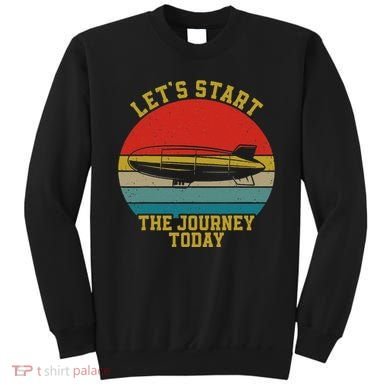 Retro Zeppelin 70s 80s Dirigible Airship Zepelin Zepplin Sweatshirt
