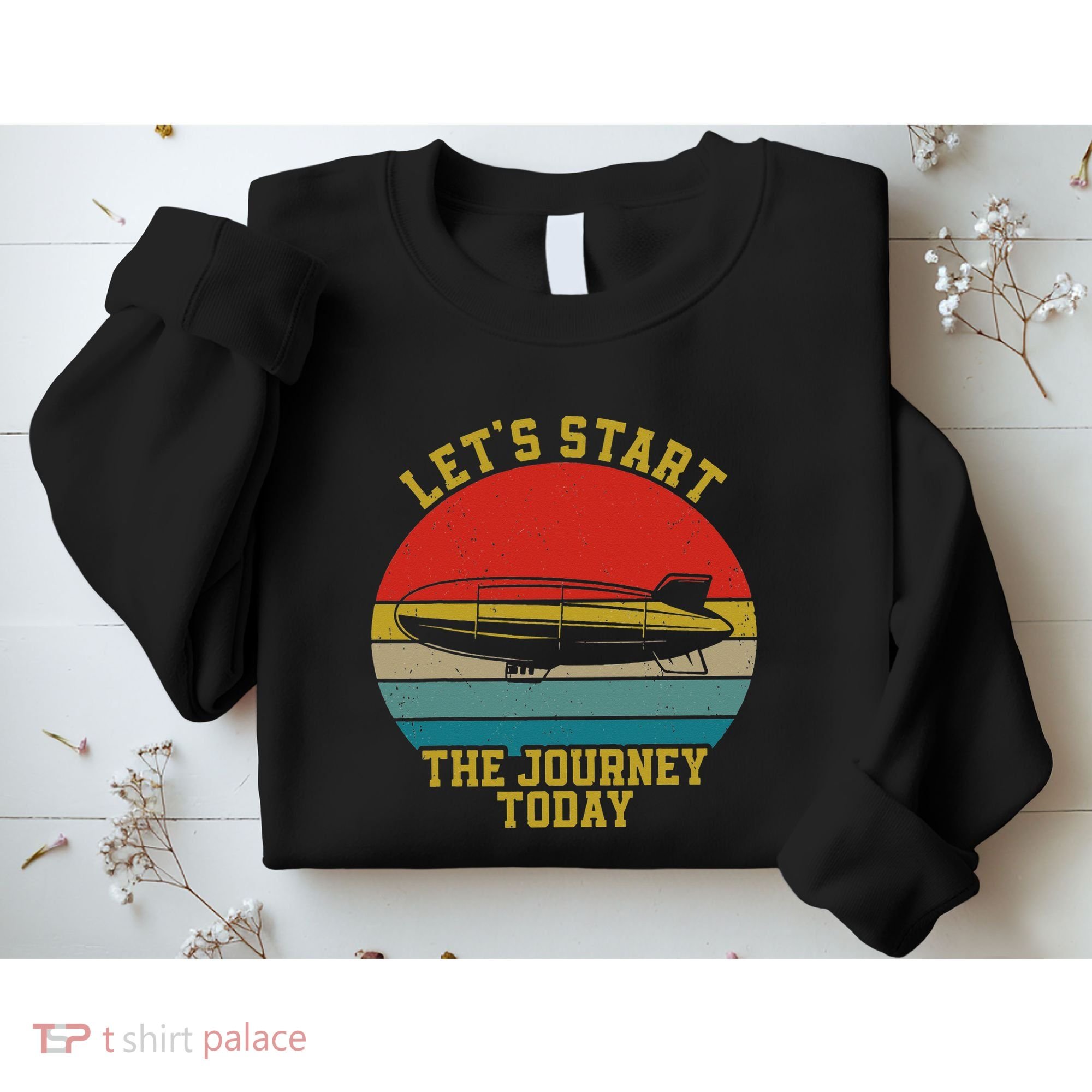 Retro Zeppelin 70s 80s Dirigible Airship Zepelin Zepplin Sweatshirt
