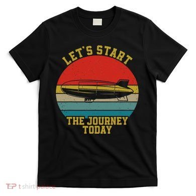 Retro Zeppelin 70s 80s Dirigible Airship Zepelin Zepplin T-Shirt