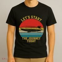 Retro Zeppelin 70s 80s Dirigible Airship Zepelin Zepplin T-Shirt thumb 3