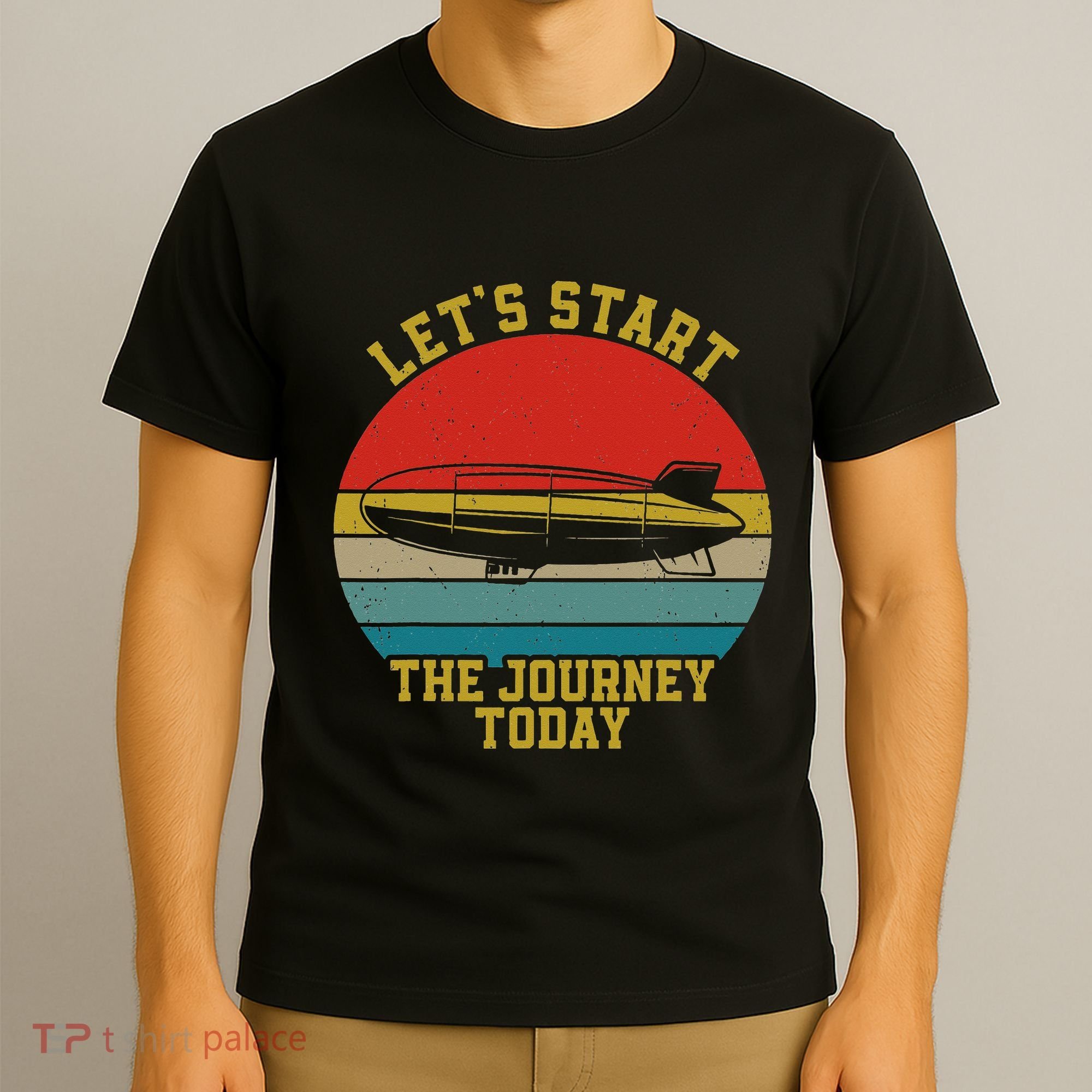 Retro Zeppelin 70s 80s Dirigible Airship Zepelin Zepplin T-Shirt