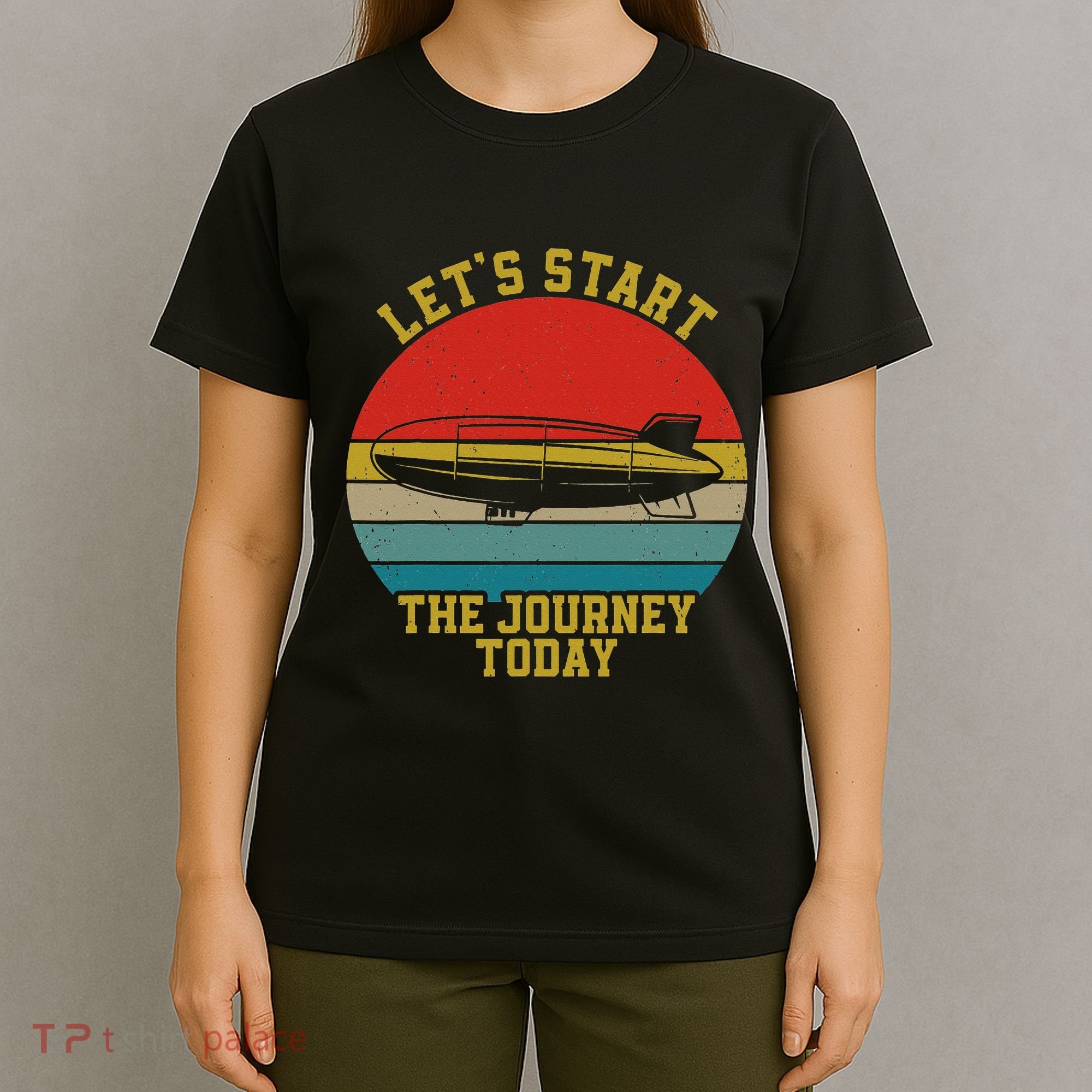Retro Zeppelin 70s 80s Dirigible Airship Zepelin Zepplin T-Shirt