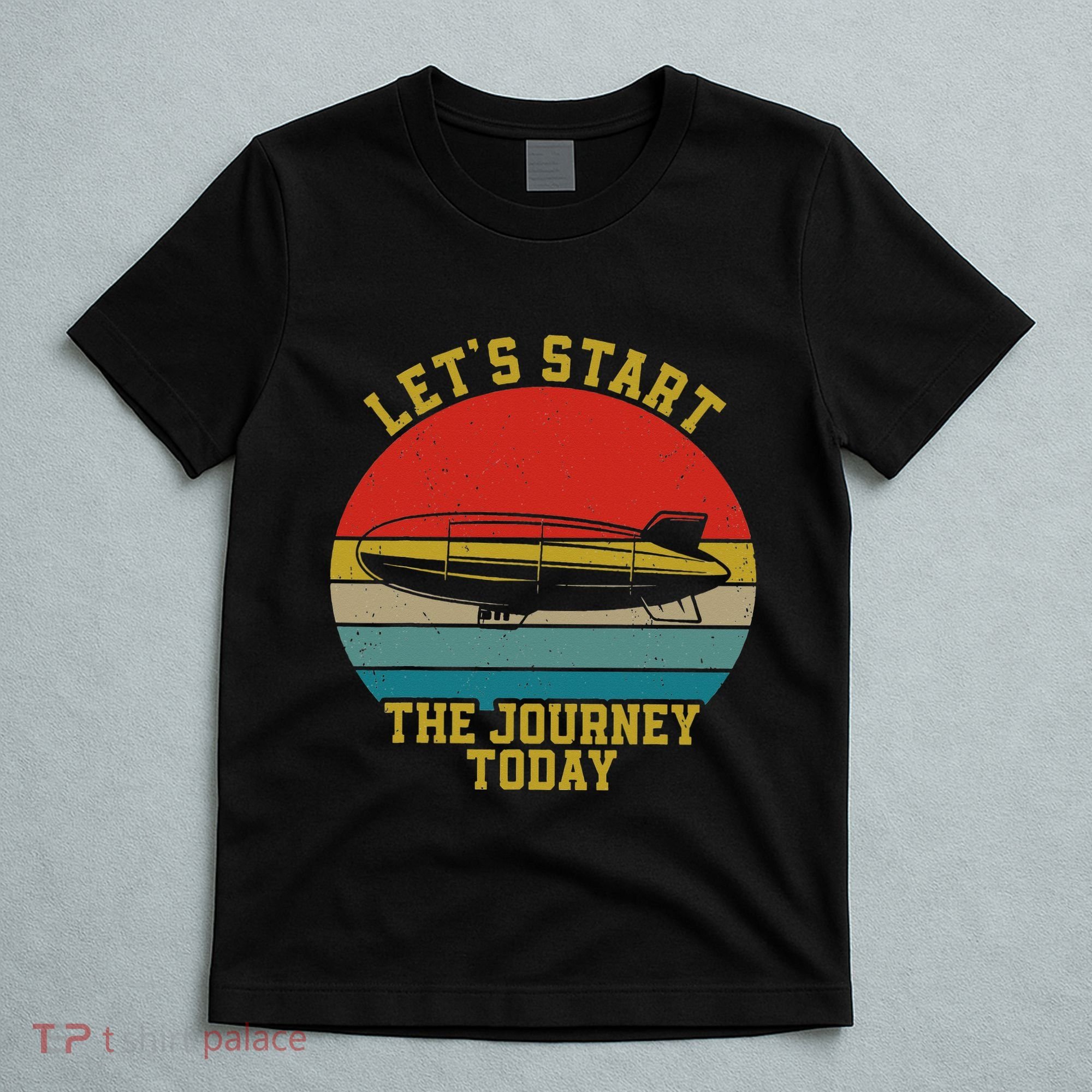 Retro Zeppelin 70s 80s Dirigible Airship Zepelin Zepplin T-Shirt