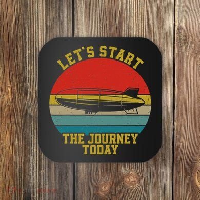 Retro Zeppelin 70s 80s Dirigible Airship Zepelin Zepplin Coaster