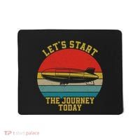 Retro Zeppelin 70s 80s Dirigible Airship Zepelin Zepplin Mousepad thumb 0