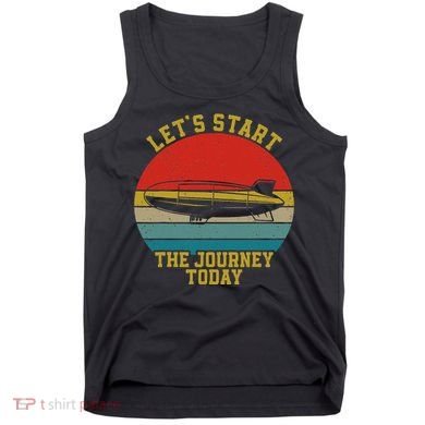 Retro Zeppelin 70s 80s Dirigible Airship Zepelin Zepplin Tank Top
