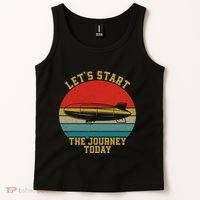 Retro Zeppelin 70s 80s Dirigible Airship Zepelin Zepplin Tank Top thumb 2
