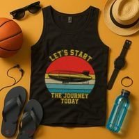 Retro Zeppelin 70s 80s Dirigible Airship Zepelin Zepplin Tank Top thumb 4